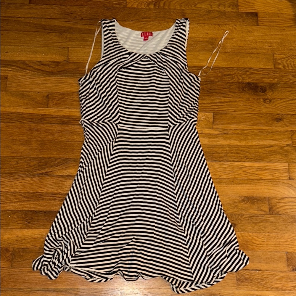 Elle Monochrome Striped Dress